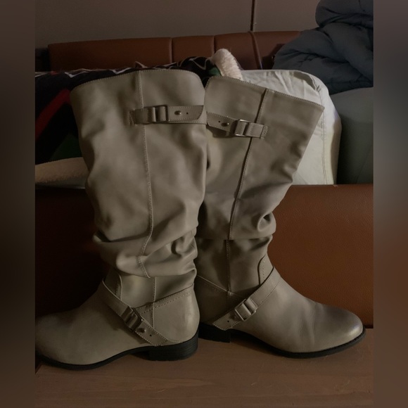 Route 66 Knee High Boots Light Gray sz 8M - Picture 7 of 14